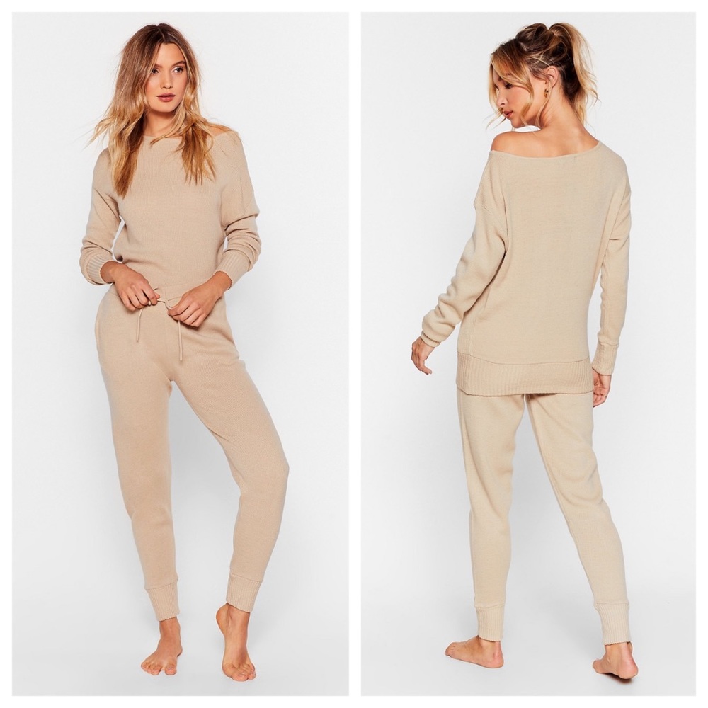 Nasty Gal Weekend Loading Knit Lounge Set